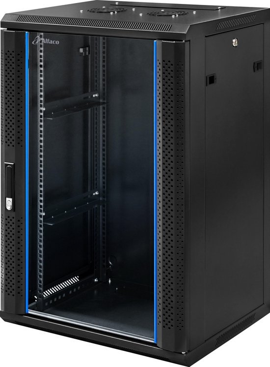 ZK-R22U-6622S - Armoire informatique auto-assemblée 19", 22U avec verre trempé noir - ZKTeco 4