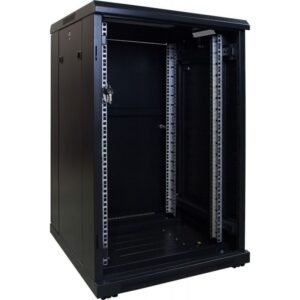 ZK-R18U-6618S - Armoire rack auto-assemblée 19", 18U, verre trempé, 1000mm - ZKTeco