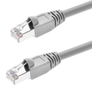 FUTPC6AGRY1LS-P - Cordon de Patch Cuivre Cat6A F-UTP Gris 1m LSZH - Platine - Briticom