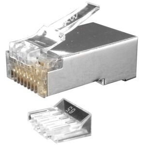 STPC6AMPLUG - Fiche Modulaire Cat 6A Male 8P8C - 3 Pièces de Connexion - Briticom