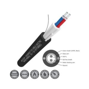 ULSTAS2C12PE - Câble Fibre Optique Armé 12 Cœurs Tube Loose G652D PE - Briticom