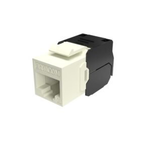 UTPC6TJ180WB-E - Prise Keystone UTP Cat6 sans outil Noir & Blanc - Briticom