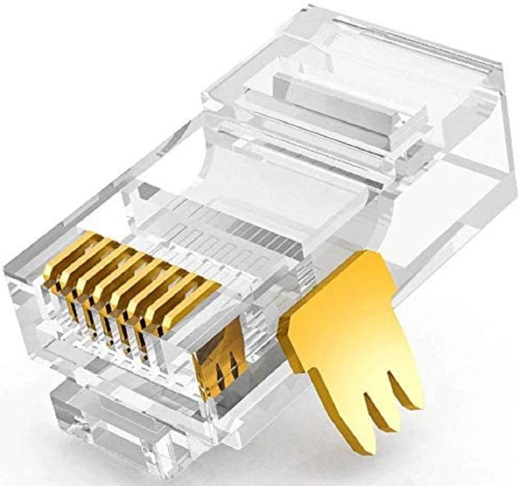 UTPC6PLUG - Connecteurs UTP Cat6 Male 8P8C Plaqué Or - 100 pcs - Briticom 4 fedus cat6 rj45 ends cat6 connector ethernet network cable crimp plug connectors