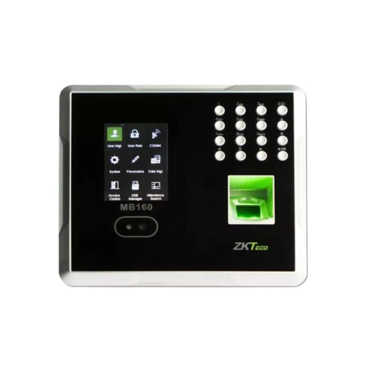MB160 - Contrôleur d'accès biométrique avec empreinte et carte ID - ZKTeco 4 pointeuse biometrique zkteco mb160 reconnaissance faciale empreintes digitales zkteco binaa