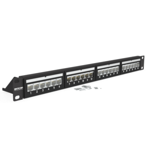 UTPC6PP24BLK1U-E - Panneau de brassage Cuivre UTP Cat 6 24 Ports Noir - Briticom