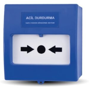 TFB-3165B - Bouton d'arrêt d'urgence bleu - sécurité renforcée et fiable - Teknim