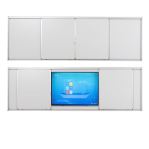 Tableau blanc coulissant TY11 horizontal pour salle de classe
