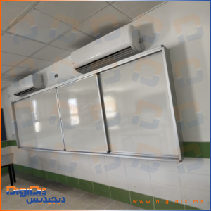 Tableau blanc coulissant TY11 horizontal pour salle de classe
